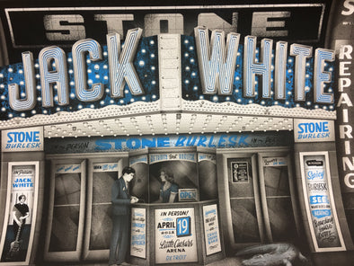 Jack White - 2018 Matthew Jacobson poster Detroit, MI Little Ceasars Arena