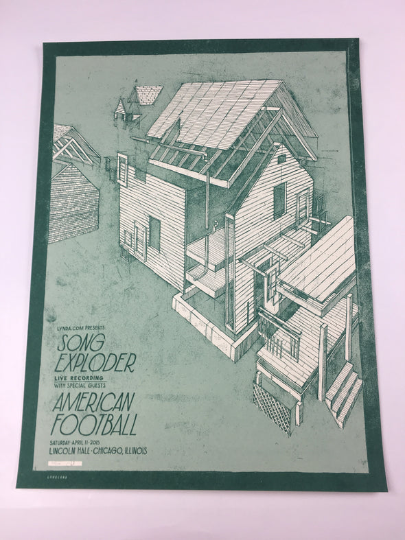 American Football/Song Exploder - 2015 Landland Poster Chicago, IL Lincoln Hall
