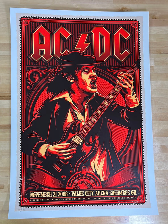 AC/DC- 2008 Ken Taylor poster Columbus, OH