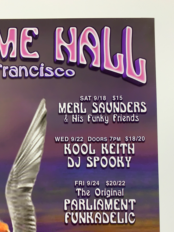 MHP 75 Merl Saunders - 1999 poster Maritime Hall San Fran 1st