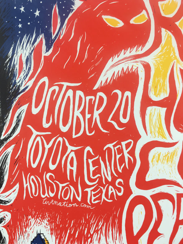 Red Hot Chili Peppers - 2012 Carlos Hernandez Poster Houston, TX Toyota Center