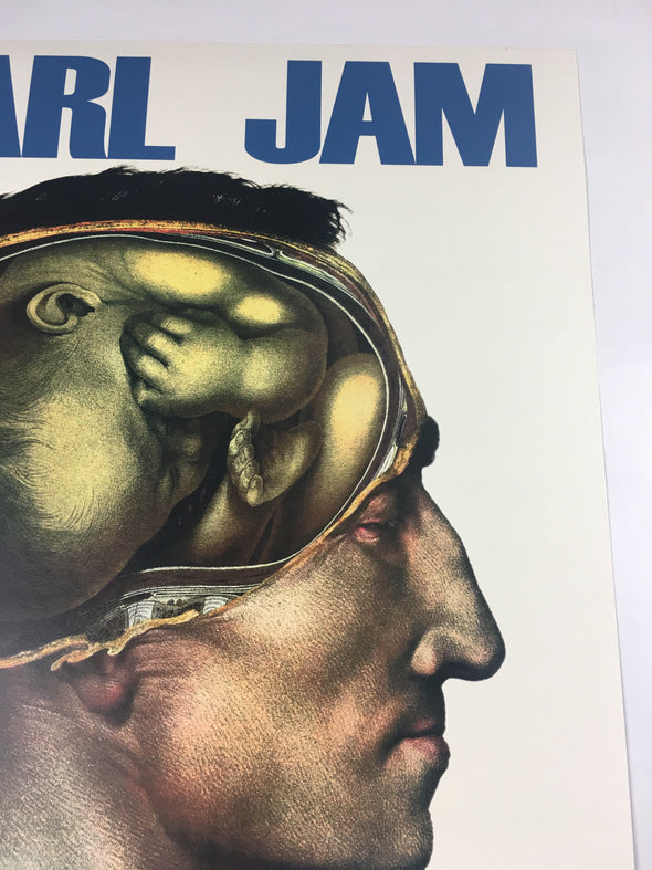 Pearl Jam - 2018 Matt Cunningham Poster Chicago, IL Wrigley Field (Blue Variant)