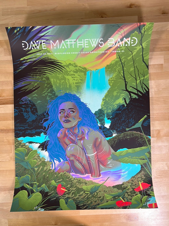 Dave Matthews Band - 2021 Kevin Tong poster Tampa, FL AP