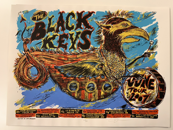 The Black Keys - 2007 Dan Grzeca poster June Tour S/N