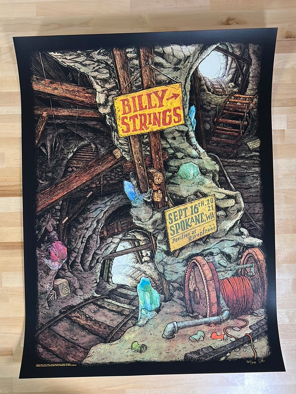 Billy Strings - 2021 Landland poster Spokane, WA