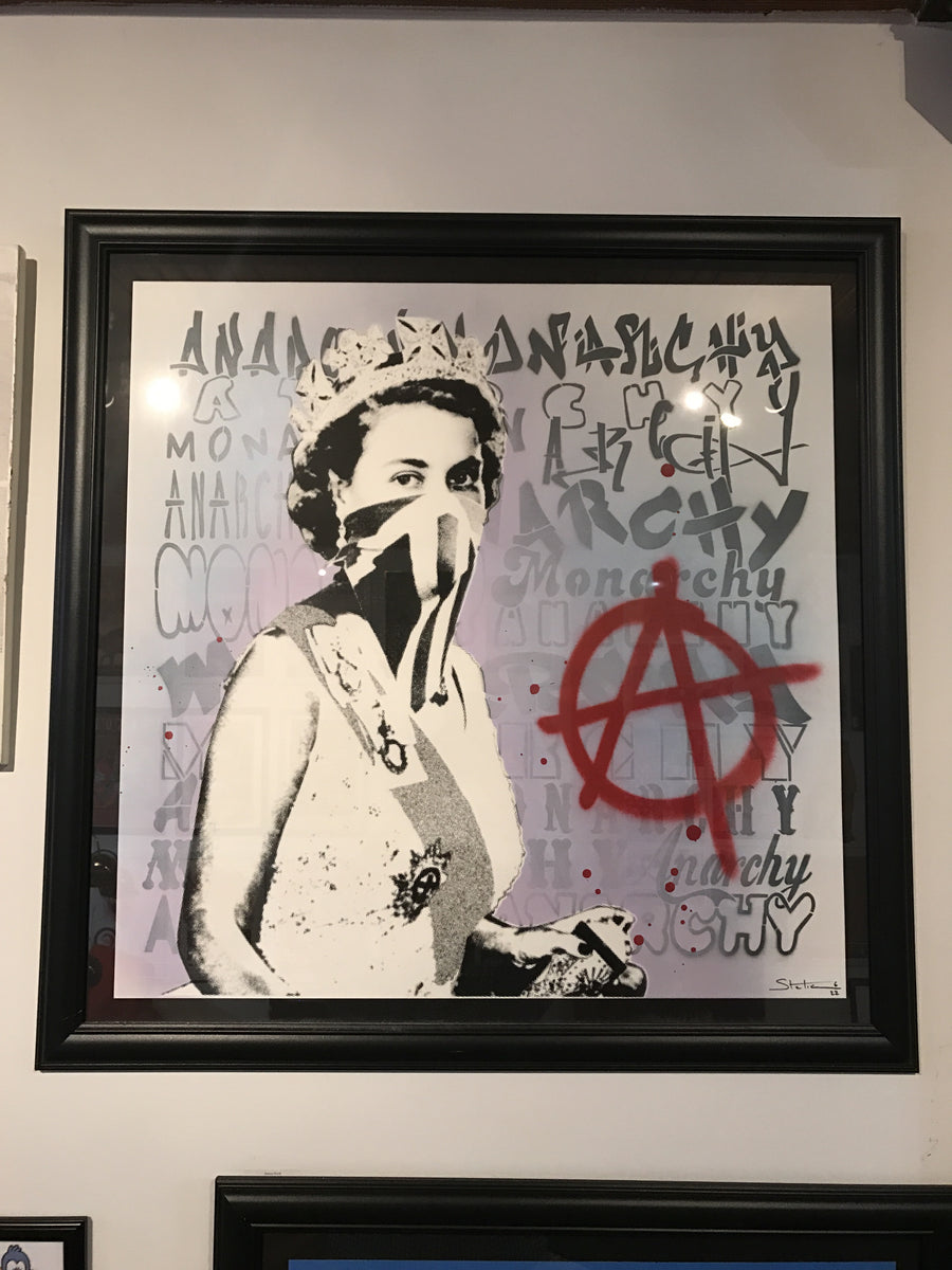 Anarchy: By Royal Decree - 2015 Static poster FRAMED street art