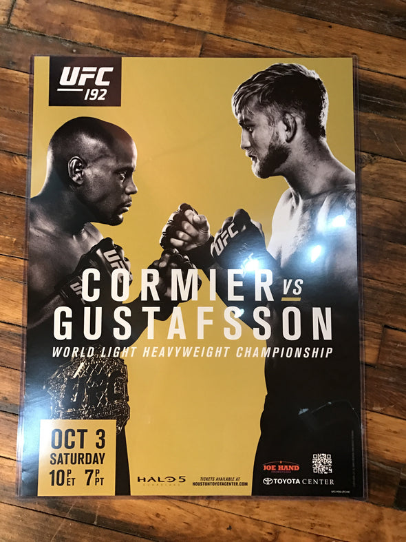 UFC 192 poster Cormier vs. Gustafsson Toyota Center PPV