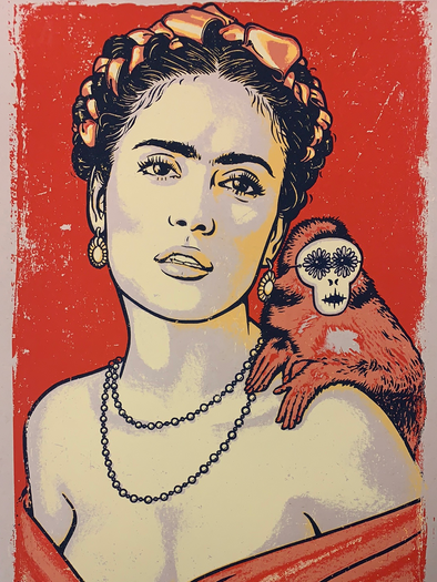 Salma - 2015 Lars P Krause poster print Hollywood Icon Pin-Up's RED