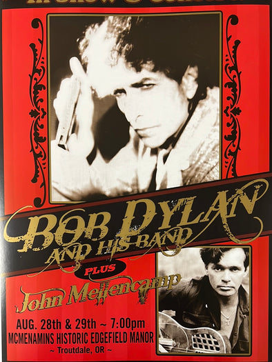 Bob Dylan - 2010 Geoff Gans poster Troutdale, OR John Mellencamp