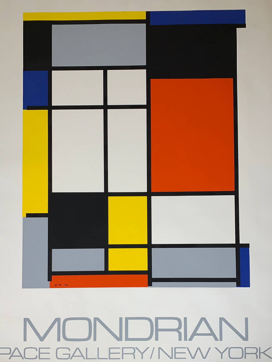 Mondrian - 1970's Pace Gallery New York art print poster Original