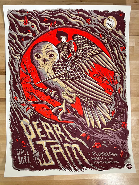 Pearl Jam - 2022 Dave Quiggle poster Quebec, Canada