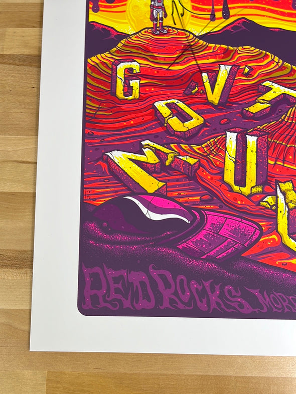 Gov't Mule - 2018 Jim Mazza poster Red Rocks Morrison, CO Autographed