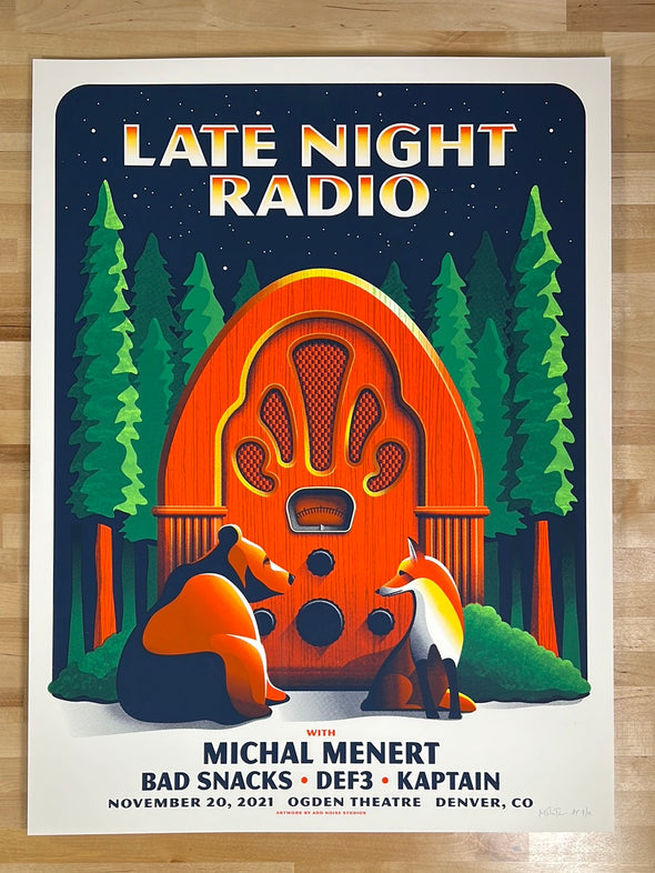 Late Night Radio - 2021 Mike Tallman poster Denver, CO S/N