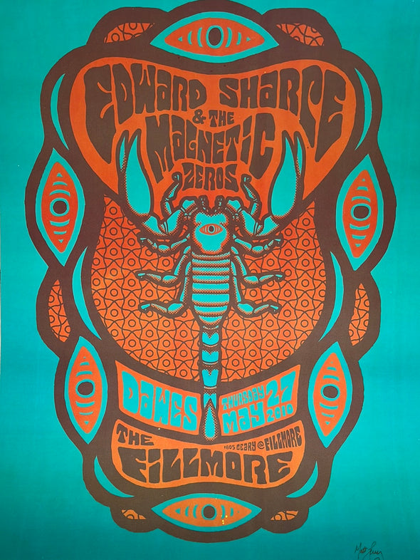 Edward Sharpe & the Magnetic Zeros - 2010 Matt Leunig poster The Fillmore San Francisco, CA