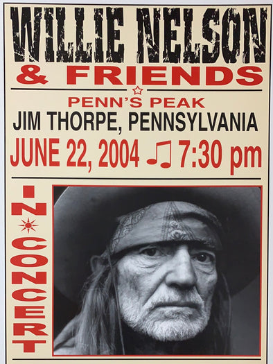 Willie Nelson - 2004 Franks Brothers 6/22 poster Jim Thorpe, PA