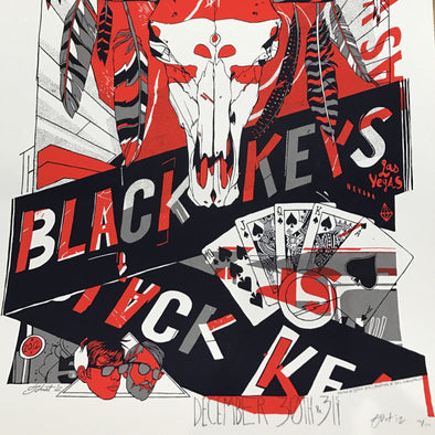 The Black Keys - 2012 Tyler Stout poster Las Vegas Nevada