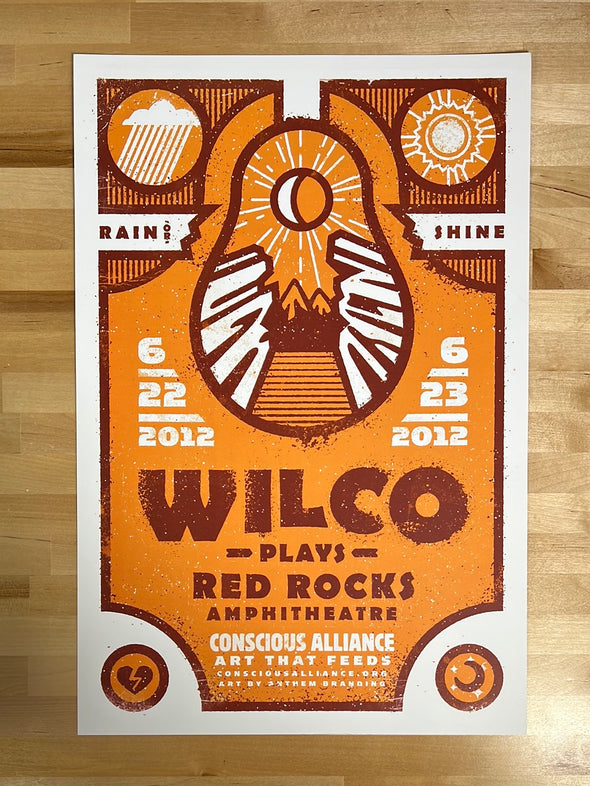Wilco - 2012 Anthem Branding poster Red Rocks Morrison, CO