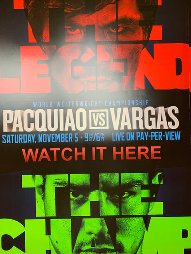 Manny Pacquiao vs. Vargas - poster print Boxing