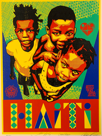 Haiti - 2010 Shepard Fairey, Cleon Peterson, Casey Ryder poster art print