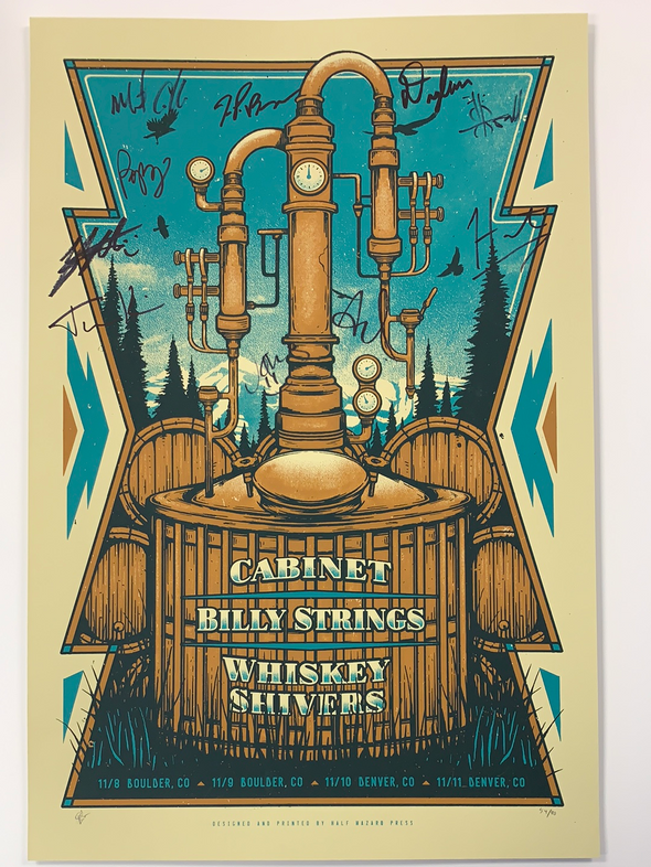Billy Strings - 2017 Half Hazard poster Denver, Boulder, CO 54/80