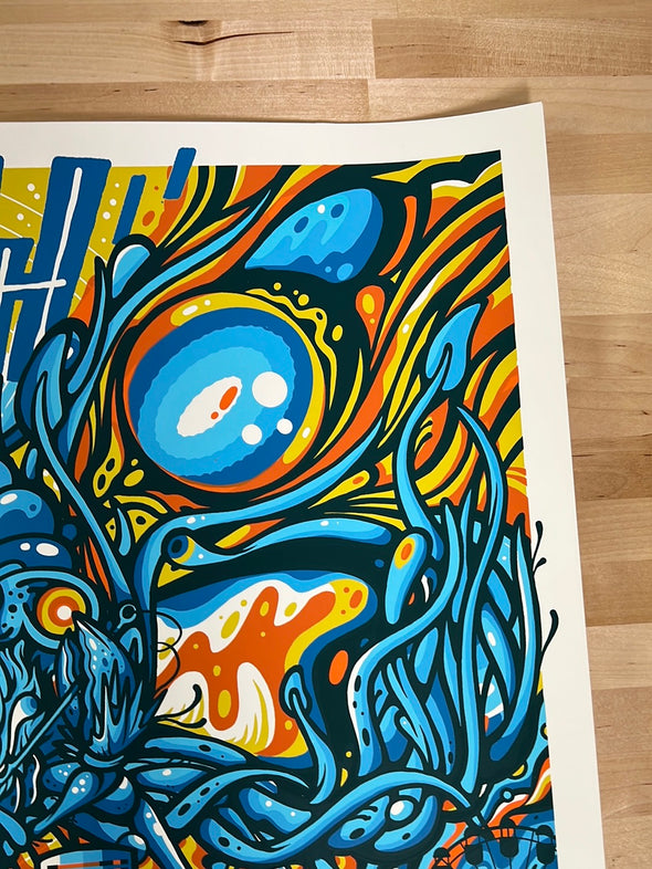 Phish - 2022 Drew Millward poster Orange Beach, AL BLUE Variant
