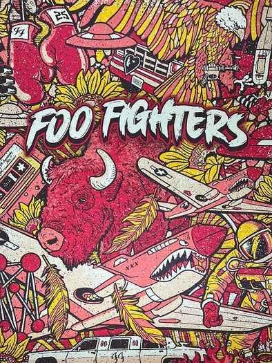 Foo Fighters - 2020 Gigart poster Wichita, KS Intrust Bank Arena AP