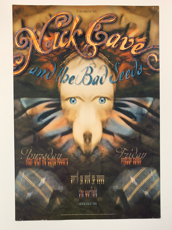 Nick Cave - 2002 Frank Wiedemann poster The Warfield Theatre San Fran 1st