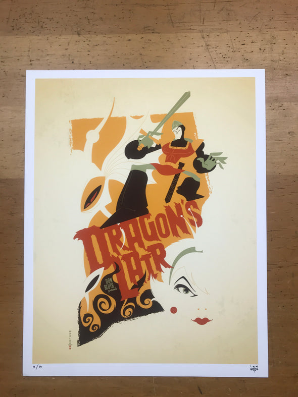 Dragon's Lair - 2009 Tom Whalen poster art print Don Bluth Presents