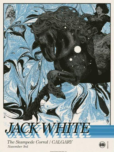 Jack White - 2018 Richey Beckett poster Calgary, AB BHR Tour
