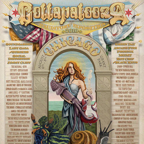 Lollapalooza - 2010 Phineas X. Jones Chicago Grant Park poster print