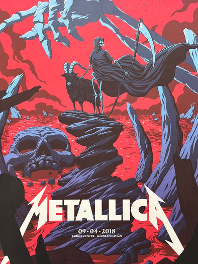 Metallica - 2018 Florey poster Minneapolis, MN Target Center 9/4