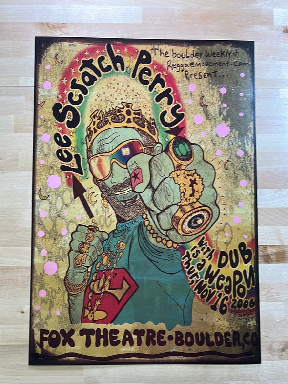 Lee Scratch Perry - 2006 Darren Grealish poster Boulder, CO Fox Theatre