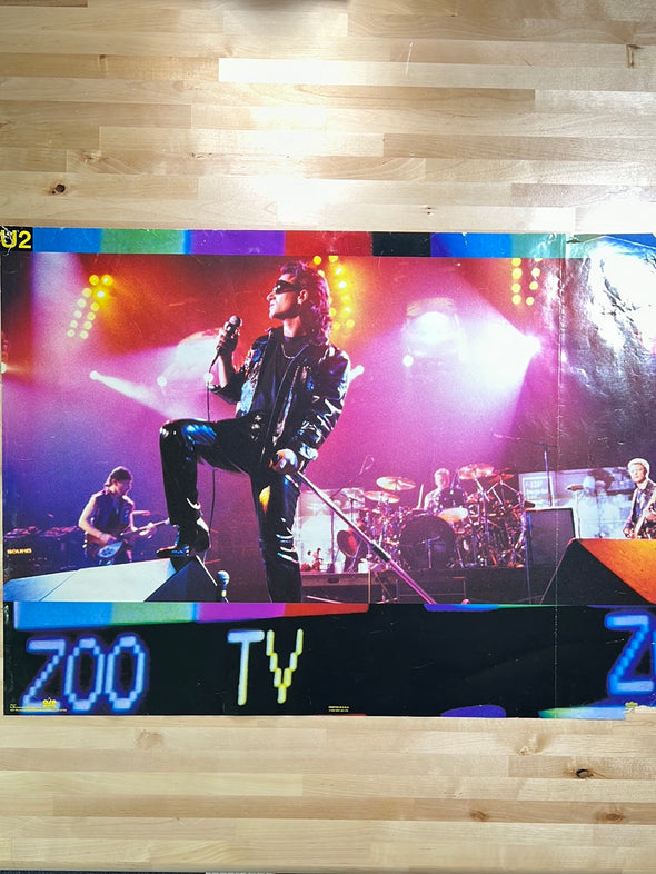 U2 - 1990 Bono Zoo TV promo poster vintage