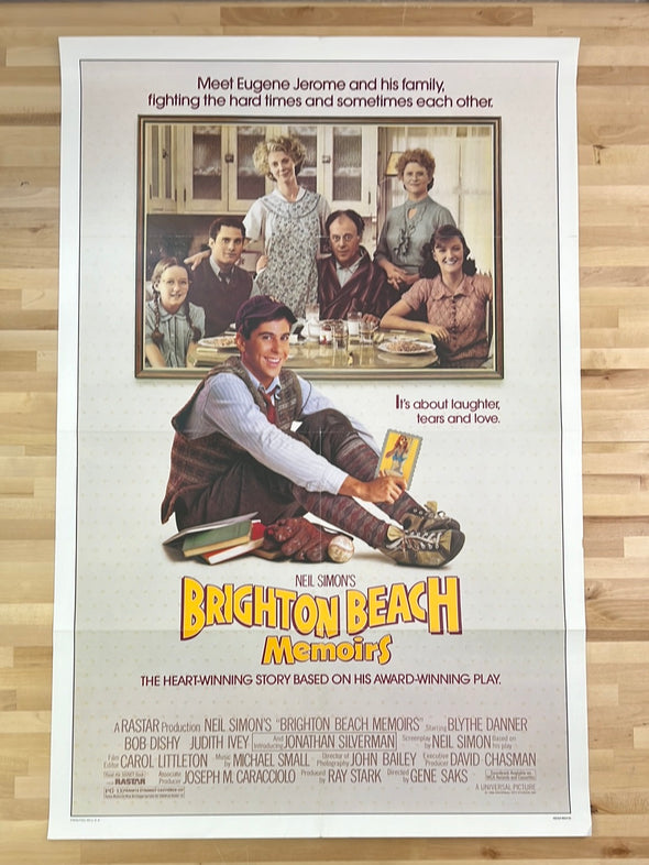 Brighton Beach Memoirs - 1986 movie poster original