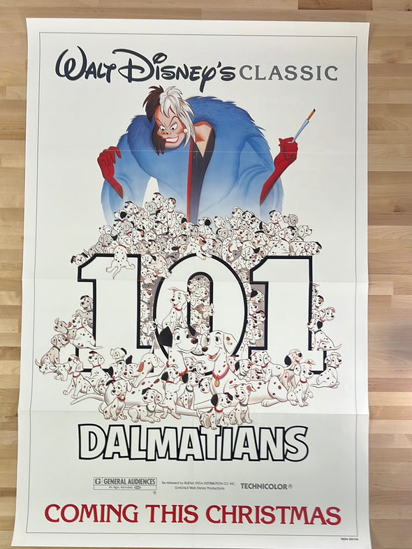 101 Dalmatians - 1991  video promo movie poster original 27x40