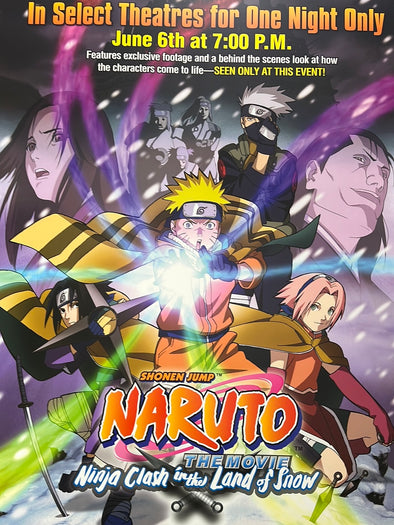 Naruto the Movie Ninja Clash in the Land of Snow - 2007 movie poster original