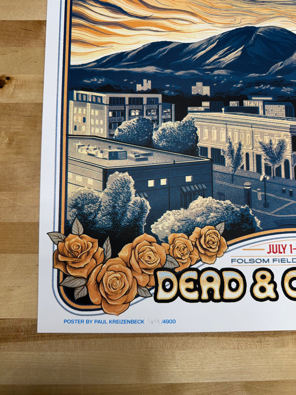 Dead & Company - 2023 Paul Kreizenbeck poster Boulder, CO Folsom Field