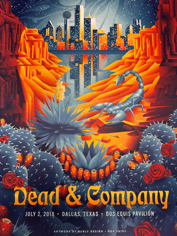 Dead & Company - 2019 Burly Designs poster Dallas, TX