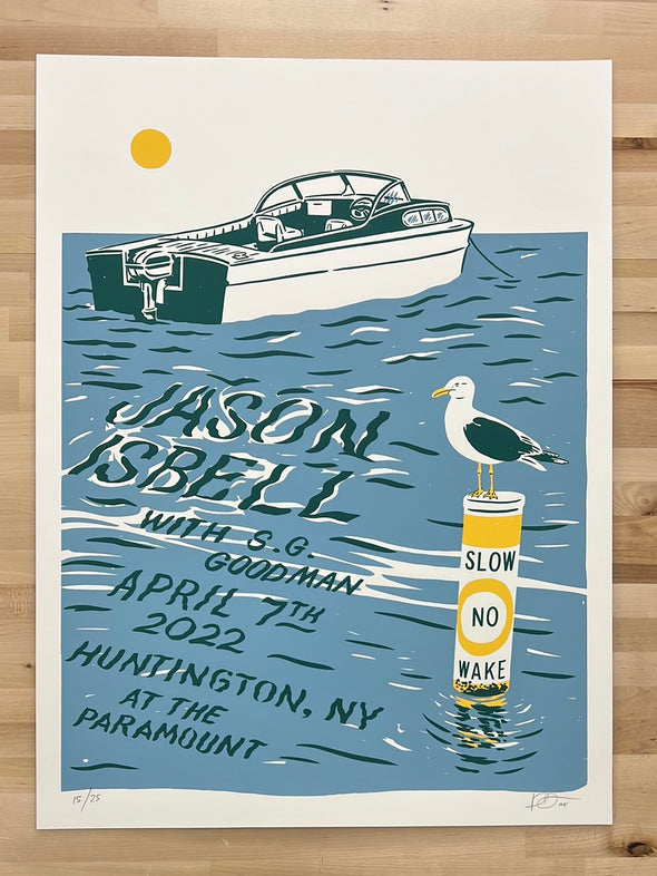 Jason Isbell - 2022 Ryan Duggan poster Huntington, NY The Paramount