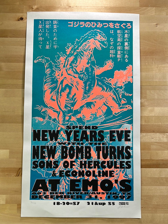 New Bomb Turks - 1997 Lindsey Kuhn promo poster Austin, TX Emo's