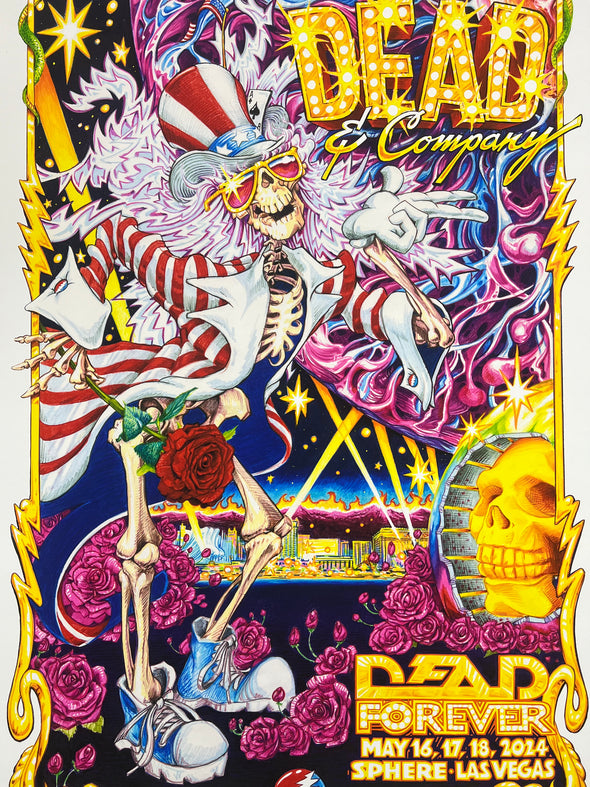 Dead & Company - 2024 AJ Masthay poster Las Vegas, Nevada Sphere