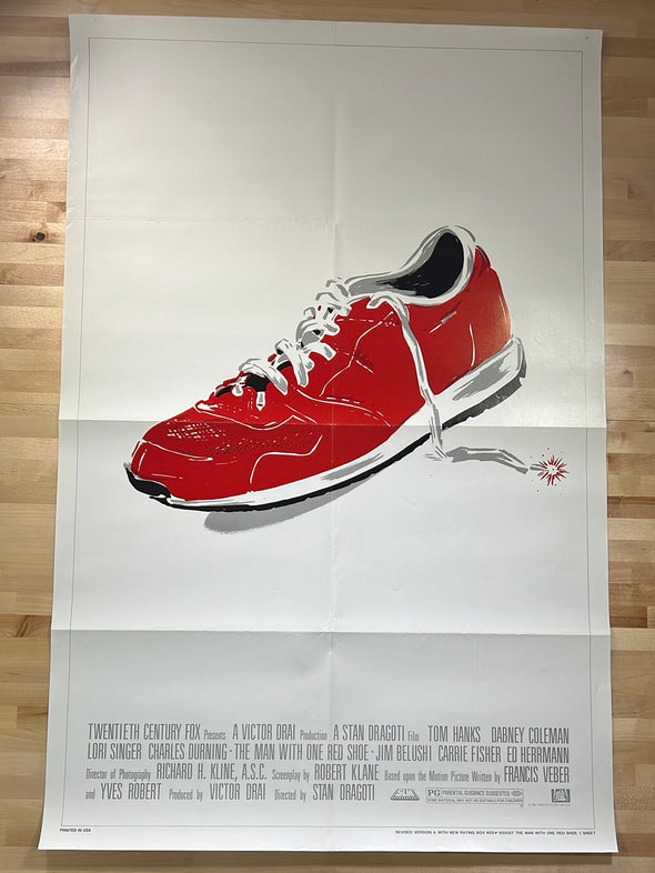 The Man With One Red Shoe- 1985 movie poster original vintage