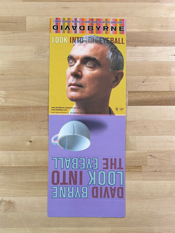 David Byrne - Look Into The Eyeball 2001 promo poster insert