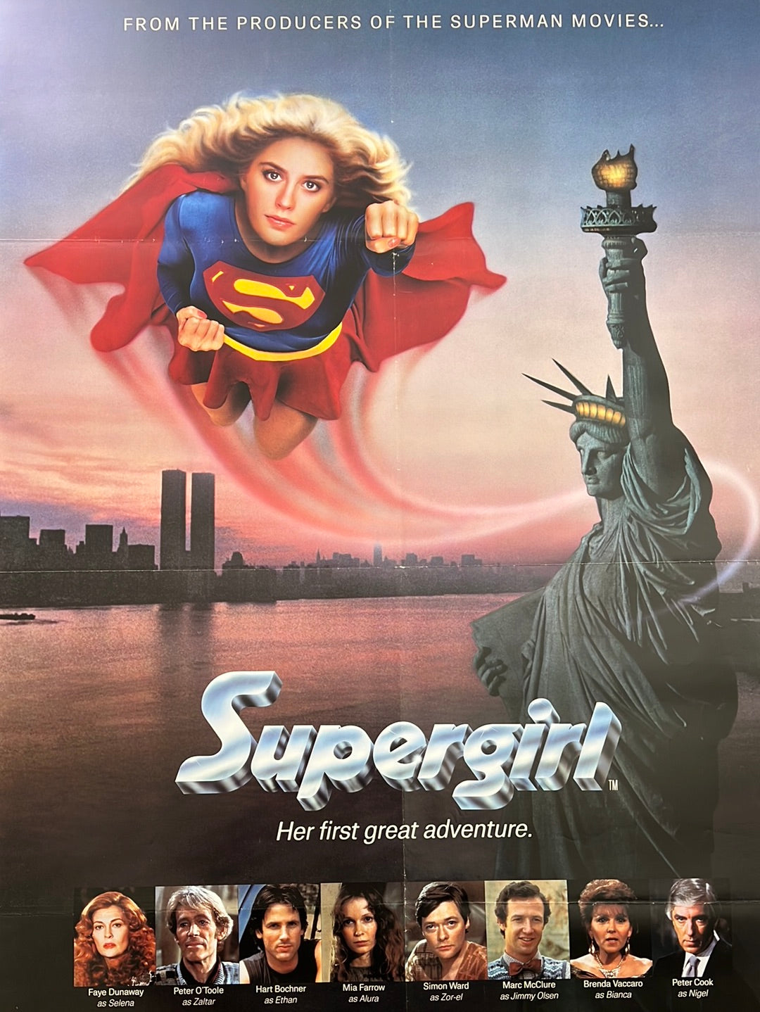 Supergirl 1984 Movie Poster Original Vintage Sold Out Posters Supergirl 1984 Movie Poster Original Vintage Sold Out Posters