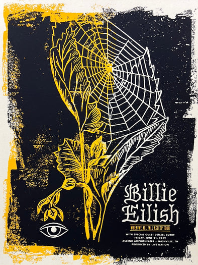 Billie Eilish - 2019 Aesthetic Apparatus poster Nashville, TN Ascend Amphitheatre