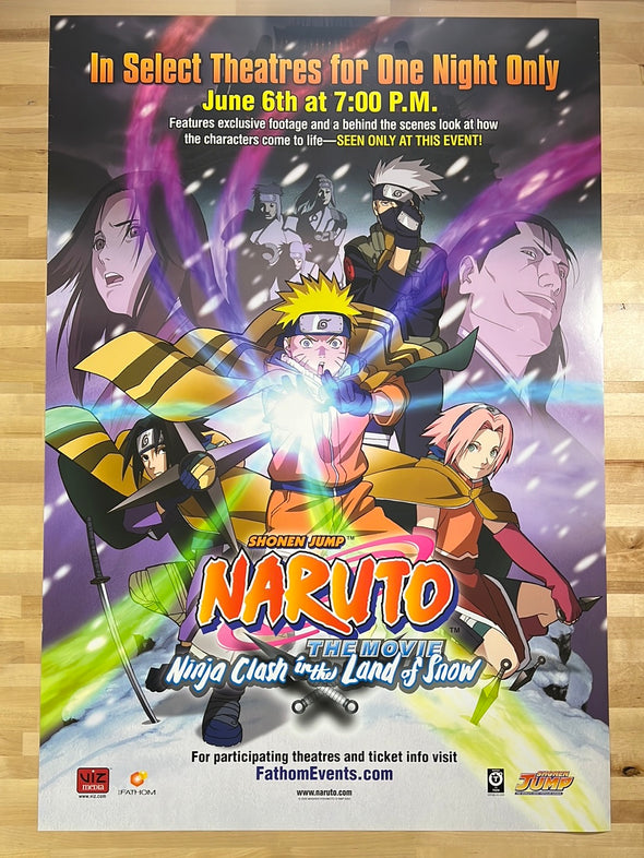 Naruto the Movie Ninja Clash in the Land of Snow - 2007 movie poster original