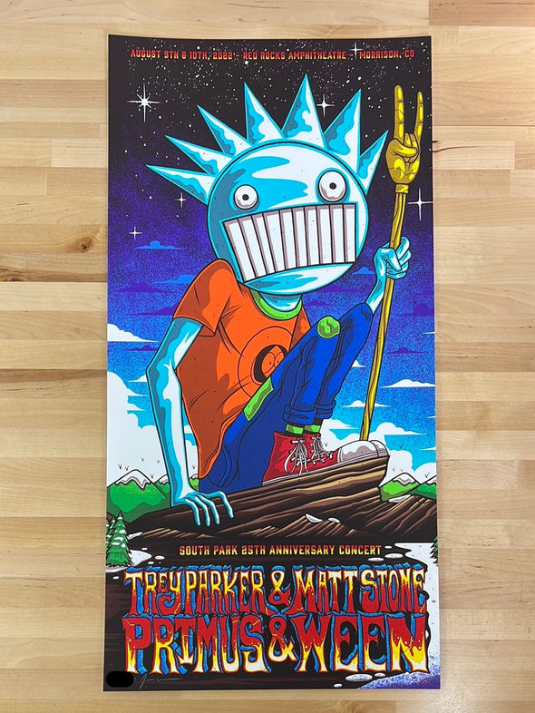 Primus Ween - 2022 Jim Mazza poster Red Rocks Morrison, CO #1