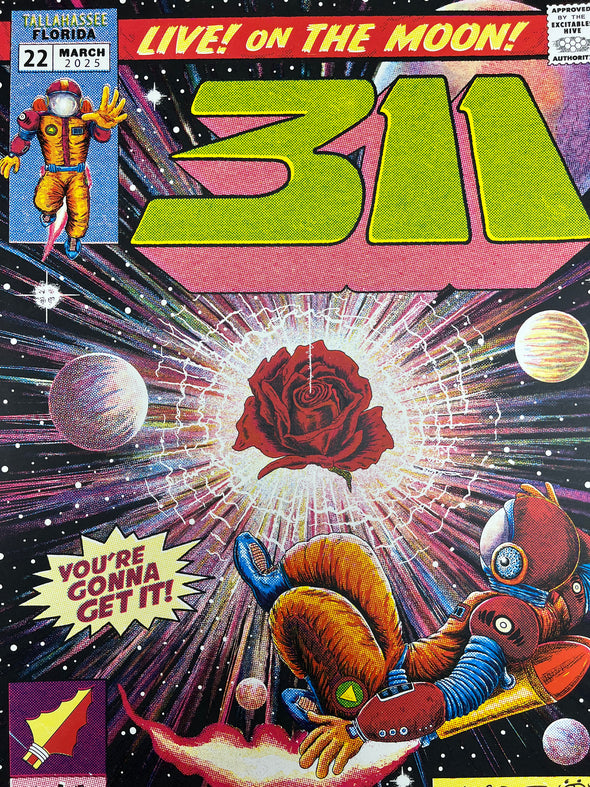 311 - 2025 Nathaniel Deas poster Tallahassee, FL The Moon – Sold