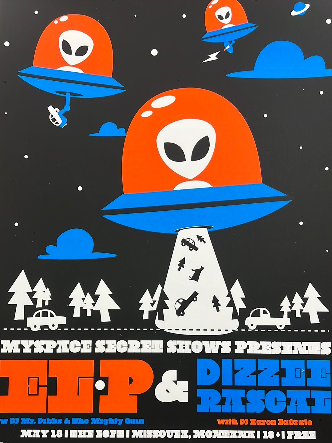 El-P / Dizzee Rascal - 2008 Poster Missoula, MT The Loft – Sold Out Posters