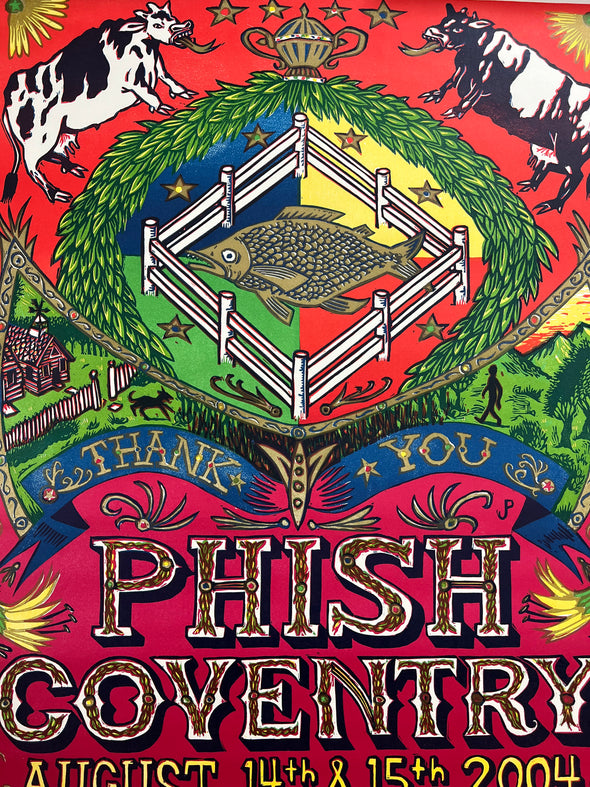 Phish - 2004 Jim Pollock poster Coventry, VT 8/14-8/15 Coventry Festival